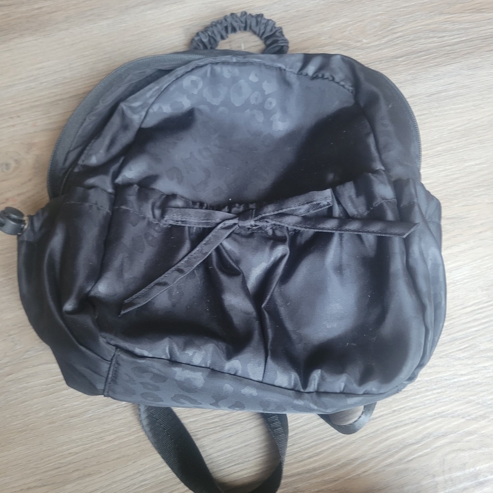 Claires Mini Backpack Girls Small Black Leopard Print Bow Y2K Aesthetic Bag